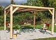 HABRITA - Auvent en bois VENETO - Marron - L.340xH.217xP.360cm - vignette