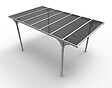 HABRITA - Carport aluminium - Gris anthracite - L.294xP.500cm - vignette