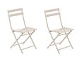 HESPERIDE - Lot de 2 Chaises de jardin métal pliante Greensboro Argile - Hespéride - vignette