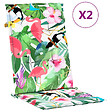 VIDAXL - vidaXL Coussins de chaise de jardin dossier haut lot de 2 multicolore - vignette