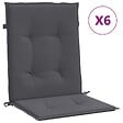 VIDAXL - vidaXL Coussins de chaise de jardin à dossier bas lot de 6 anthracite - vignette