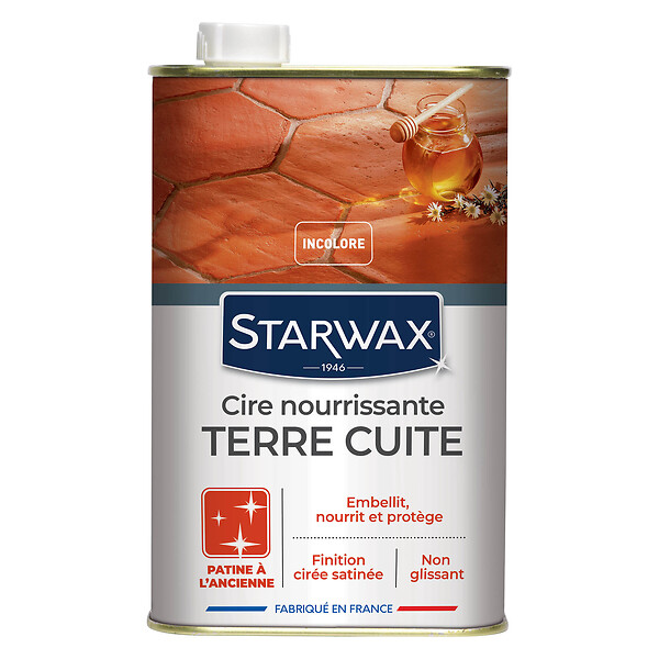 STARWAX - Cire patine à l'ancienne - Tomettes Terres cuites - 1L - large
