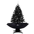 VIDAXL - vidaXL Arbre de Noël neigeux avec base de parapluie Noir 140 cm PVC - vignette
