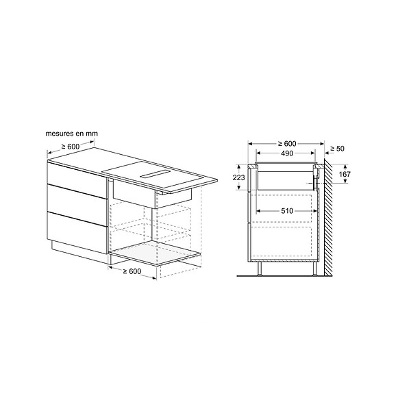 NEFF - Table De Cuisson Aspirante Induction 71cm 7400w 4 Feux - V57THQ4L0 - large