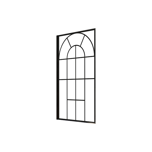 AURLANE - Pare Baignoire Déco 75x130 cm - Verre Trempé 4 mm Sérigraphie Verrière - Profilé Noir Mat - large