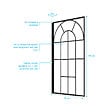 AURLANE - Pare Baignoire Déco 75x130 cm - Verre Trempé 4 mm Sérigraphie Verrière - Profilé Noir Mat - vignette