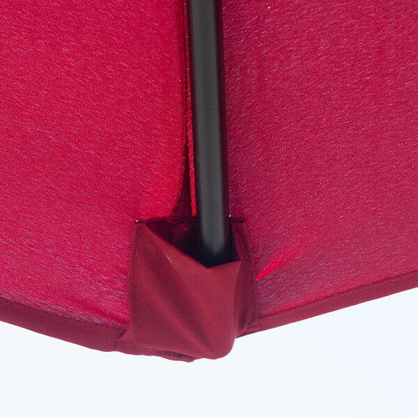OUTSUNNY - Parasol en métal rond polyester 180g/m² manivelle inclinable Ø 2,95 x 2,5 m bordeaux - large