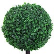 OUTSUNNY - Buis artificiel topiaire artificielle en forme de boules dim. à˜ 30 x 112H cm vert - vignette