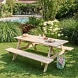 OVIALA - Table de pique nique en bois FSC 6 places - Norman - vignette