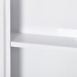 KLEANKIN - Armoire à pharmacie 2 étagères 3 niveaux dim. 30L x 12l x 60H cm logo croix transparent acier blanc - vignette