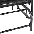OUTSUNNY - Banc à bascule de jardin 2 places design contemporain grand confort accoudoirs assise, dossier ergonomique acier textilène gris - vignette