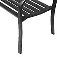 OUTSUNNY - Banc 3 places de jardin terrasse style rural chic 127L x 60l x 85H cm métal époxy anticorrosion noir - vignette