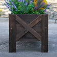 OUTSUNNY - Jardinière sur pieds bac à fleurs dim. 100L x 36l x 36H cm inserts d'irrigation inclus bois massif sapin traité - vignette