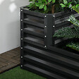 OUTSUNNY - Jardinière carré potager 2 étages dim. 120L x 101l x 58H cm tôle d'acier ondulée gris foncé - vignette