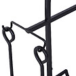 OUTSUNNY - Serviteur de cheminée - porte bûches - range bûches multi accessoires dim. 45L x 40l x 78H cm métal noir - vignette