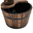 OUTSUNNY - Fontaine de jardin tonneau pompe à eau submersible incluse Ø 27 x 37H cm bois de pin marron - vignette