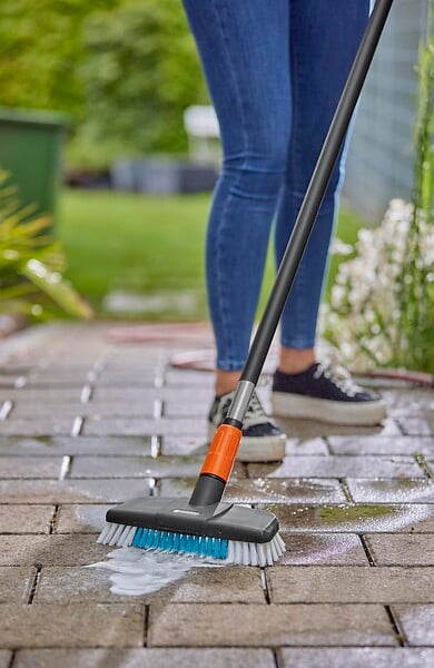GARDENA - Kit de lavage avec brosse dure Cleansystem - 150cm - large