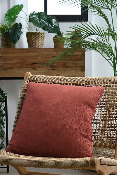 STOF - Coussin décoratif Coline - Terracotta - 45x45cm - large