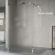 NOVELLINI - Volet mobile pour paroi de douche - Giada H Novellini - 195 x 37 cm - Transparent - Chromé - vignette