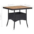 VIDAXL - vidaXL Table d'extérieur Noir Résine tressée et bois d'acacia solide - vignette