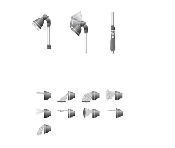RIBIMEX - Fusil d'arrosage multijets Soft Touch - large