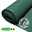 VOUNOT - Brise vue occultant en HDPE 150g/m² 1x20m avec attaches de fixation vert - vignette