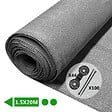 VOUNOT - Brise vue occultant en HDPE 150g/m² 1.5x20m avec attaches de fixation gris - vignette