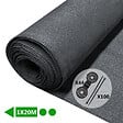 VOUNOT - Brise vue occultant en HDPE 150g/m² 1x20m avec attaches de fixation anthracite - vignette