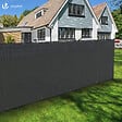 VOUNOT - Brise vue occultant en HDPE 150g/m² 1x20m avec attaches de fixation anthracite - vignette