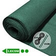 VOUNOT - Brise vue occultant en HDPE 90g/m² 1.8x20m avec attaches de fixation vert - vignette