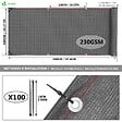 VOUNOT - Brise vue occultant en HDPE 230g/m² 1x20m avec attaches de fixation gris - vignette