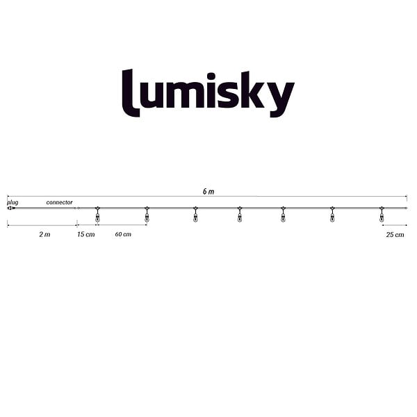 LUMISKY - Guirlande connectable MOLLY 7 ampoules E27 6M - large