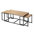 CALICOSY - Table basse gigogne Lenny - Lot de 3 - L100cm - vignette