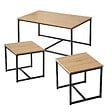CALICOSY - Table basse gigogne Lenny - Lot de 3 - L100cm - vignette