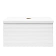 NATUREL - Naturel SAVONA Meuble de salle de bain suspendu 98x43x44,8 cm, Blanc Brillant (SAVONA100BID) - vignette
