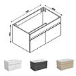 AICA SANITAIRE - AICA Meuble de salle de bain 80cm à double porte, suspendu, blanc - vignette