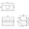 AICA SANITAIRE - AICA Meuble de salle de bain 60cm avec 2 tiroirs, suspendu Anthracite - vignette
