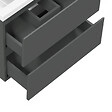 AICA SANITAIRE - AICA Meuble de salle de bain 60cm avec 2 tiroirs, suspendu Anthracite - vignette