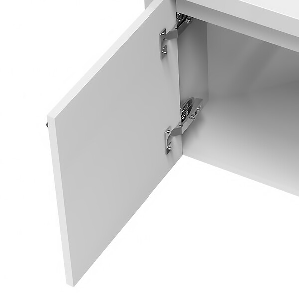 AICA SANITAIRE - AICA Meuble de salle de bain 40cm avec tiroir, meuble d'angle suspendu Blanc - large