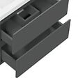 AICA SANITAIRE - AICA Meuble de salle de bain anthracite 50cm, suspendu avec 2 tiroirs - vignette