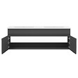 AICA SANITAIRE - AICA Meuble de salle de bain 120cm à double porte, suspendu, Anthracite - vignette