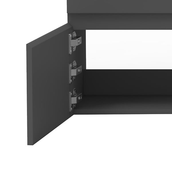 AICA SANITAIRE - AICA Meuble de salle de bain 120cm à double porte, suspendu, Anthracite - large