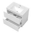 AICA SANITAIRE - AICA Meuble de salle de bain blanc 60cm, suspendu avec 2 tiroirs - vignette