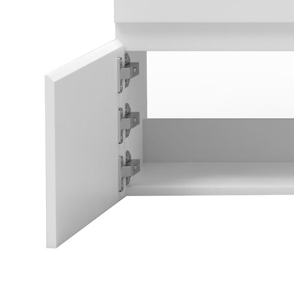 AICA SANITAIRE - AICA Meuble de salle de bain 120cm à double porte, suspendu, blanc - large