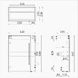 AICA SANITAIRE - AICA Meuble de salle de bain 44cm avec 2 compartiments, suspendu, Anthracite - vignette