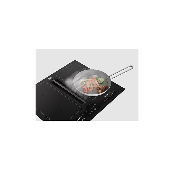 BEKO - table de cuisson induction aspirante 60cm 4 feux 7400w - HIXI64700UF1 - large