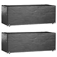VIDAXL - vidaXL Housses salon de jardin 2pcs 8œillets 192x82x65cm rectangulaire - vignette