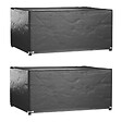 VIDAXL - vidaXL Housses salon de jardin2pcs 8œillets 160x120x75cm rectangulaire - vignette
