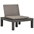 VIDAXL - vidaXL Chaise de salon de jardin avec coussin Plastique Anthracite - vignette