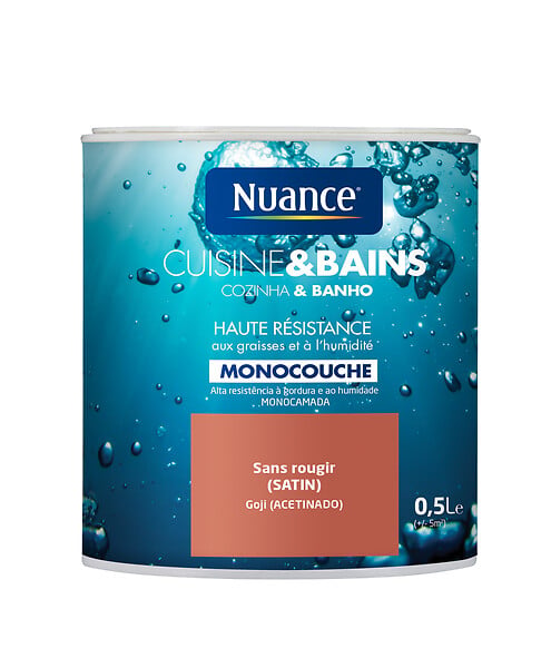 NUANCE - Peinture Cuisine et Bains - Sans rougir - Satin - 0,5L - large